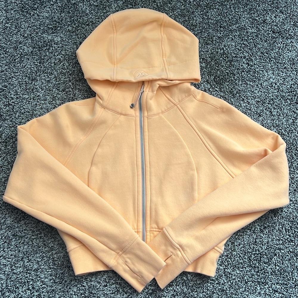 Lululemon “Summer Glow” Scuba Full Zip Cropped Hoodie - Size 8